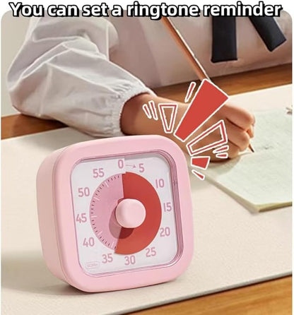 Visual Timer for Kids Timer Home - 60 Minute Kids Visual Timer for Classroom Home Office, Countdown Clock for Teaching Work Meeting, Pomodoro Timer for Time Management (Cream Yellow)