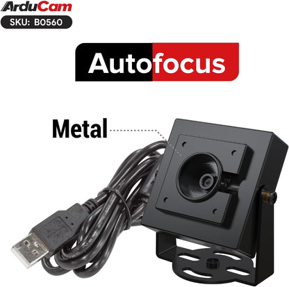 Arducam 4K USB Camera Module, AutoFocus HDR Lightburn Camera for Windows, Linux