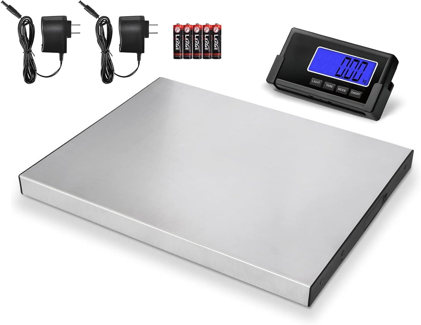 THINKSCALE Shipping Scale, 397lb Heavy Duty Digital Stainless Steel Large Platform Postal Scale with Wireless Display, Baby Scale Office Package Scale,Commercial Scale for Business, Puppy Scale