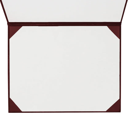GraduationMall 8.5"x11" Smooth Padded Diploma Cover Certificate Holder Maroon,6-Packs