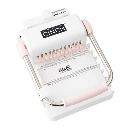 We R Memory Keepers, Cinch Book Binding Machine 2, Pink/White, Easy to Use Design with Slide Ruler, Compatible with Wire or Spiral Coils, Make Professional Books, Notebooks, Calendars and More