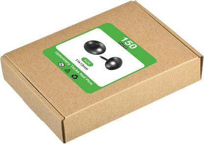 uxcell Upholstery Tacks Nail Pins Furniture, 50Pcs 11x13mm Thumb Tack Pins Assortment Kit Carbon Steel for Home Sofa DIY Decorative Nail Heads Nails, Black