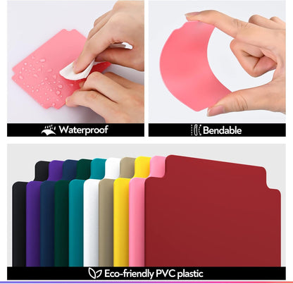 ZLCA 50 Pieces Trading Card Dividers, Playing Card Page Dividers with Tabs, Plastic Card Separator for Storage Box Folder Record Baseball Games Sports Card 2.75 x 3.76 Inch (Pink)