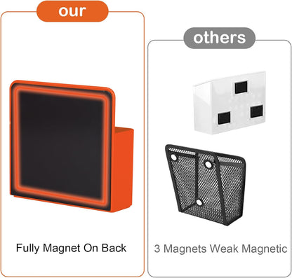 Magnetic Pen Holder,2 Pack Magnetic Dry Erase Marker Holder with Generous Compartments,Strong Magnet Storage Marker Pen Pencil Organizer for Refrigerator,Whiteboard,Locker Accessories