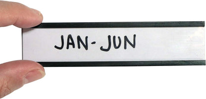 SmartSign Magnetic 'C' Channel Label Holders for Metal Racks and Shelves | 1" x 4" Pack of 25