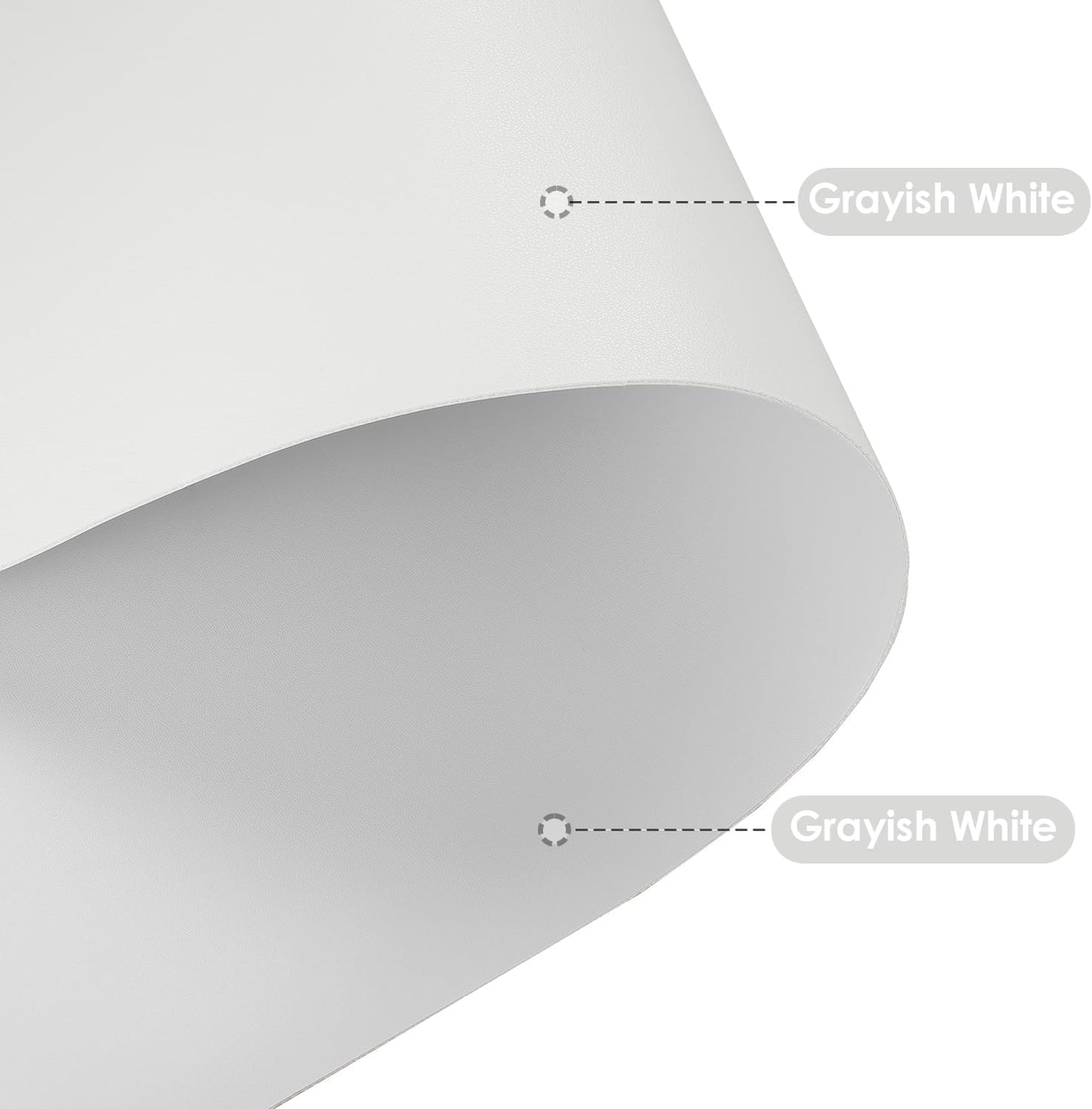 Leather Table Cover,1.8mm Thick,42x60 Inch Table Protector,Table Protector for Dining Room Table,Dining Table Cover,Protective Table Cover for Wood Table(Grayish White+Grayish White,42x60)