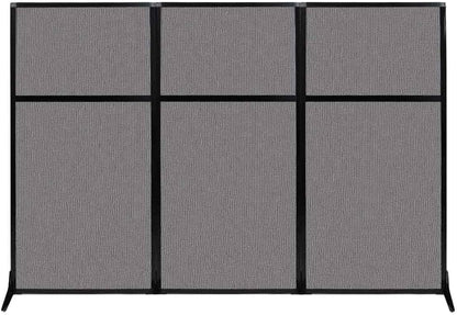 Versare Workstation Partition | Portable Wall Divider | Modern Office Cubicle | Free Standing Privacy Screen | Flexible Work Space | 99" x 70" Slate Fabric Panels