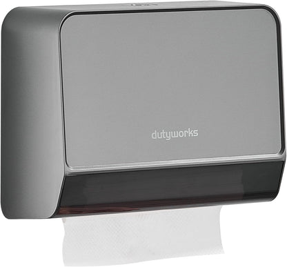 Paper Towel Dispenser Wall Mounted, Multifold Hand Towel Dispenser for Kitchen Bathroom Home Business, Trifold/C Fold/Z Fold Paper Towel Holder with Lock, Universal Paper, Black