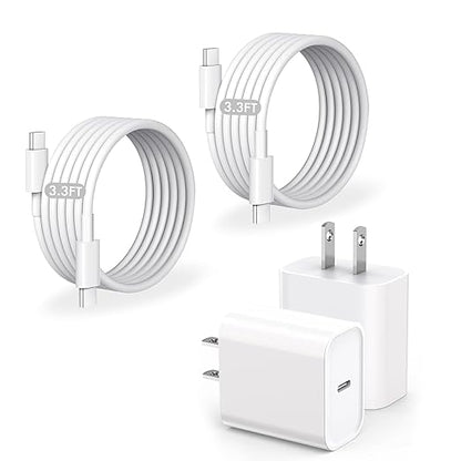 Fast Charger for iPhone 17 16 Charger, 20W Type C Charging Block with 3.3FT Long USB C Charging Cable, iPad Wall Plug Power Adapter for iPhone 17/17 Pro/17 Pro Max/Air/16/15, iPad Pro/Air/Mini,AirPods