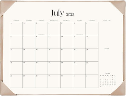 Large Desk Calendar 2025-2026 with Desk Mat, Desktop Calendar 18 Monthly Runs From July 2025 to December 2026, Desk Pad Calendar 22 x 17 Inch Perfect for Planning, Organizing, and Scheduling Your Life (Apricot)