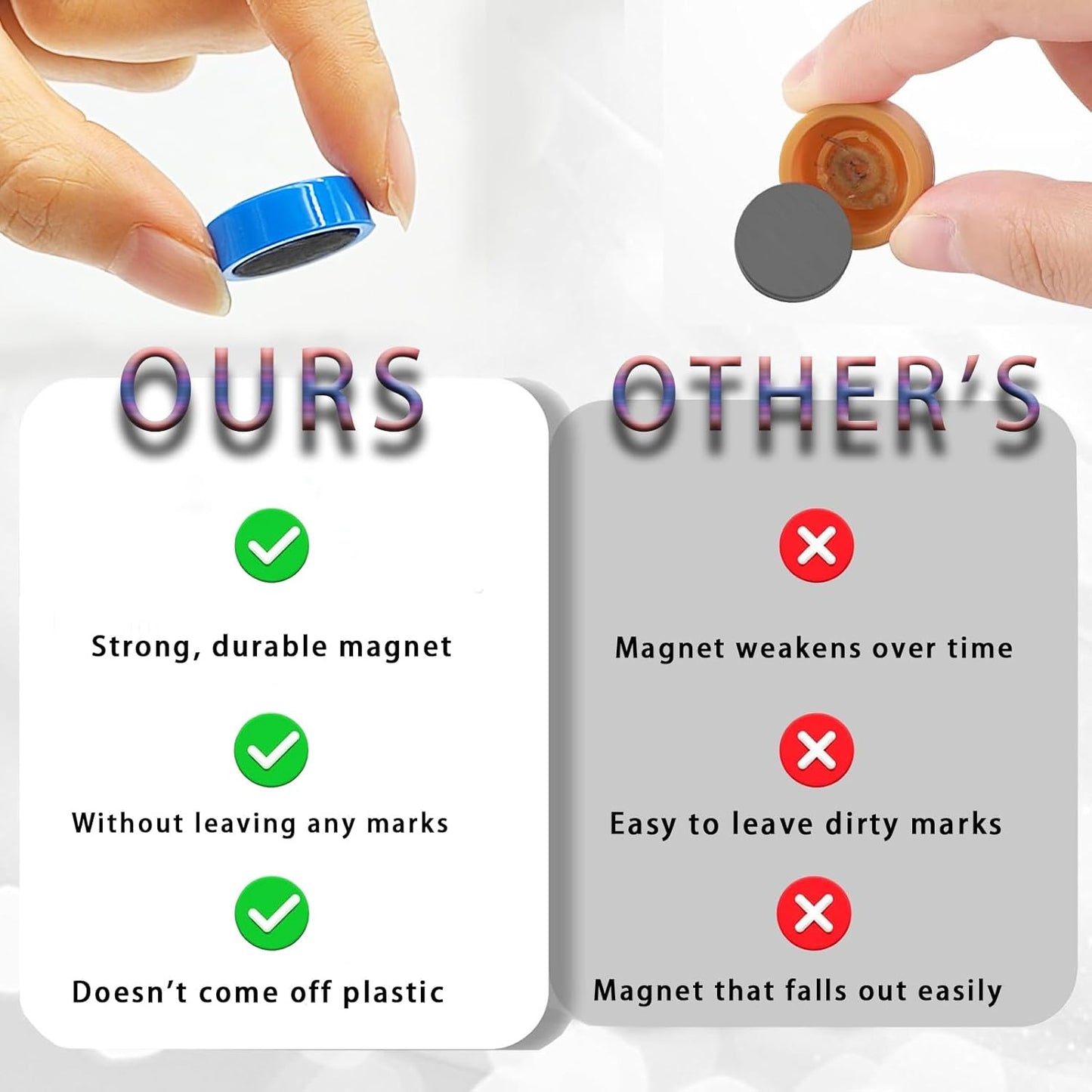 ZDZBLX Fridge Magnets Refrigerator Magnets, 40 Pcs Magnet Strong Magnets Small Magnets for Whiteboard, Heavy Duty Magnets Mini Magnets Cute Magnets Round Magnets for Fridge,Locker,Kitchen,Office, Blue