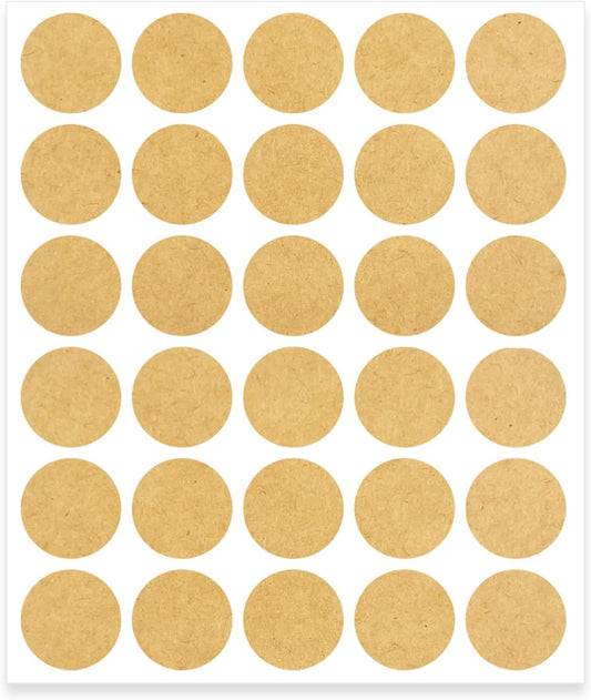 0.75 Inch Round Label Removable Color Code Dot Stickers (1050 Pack,Kraft)