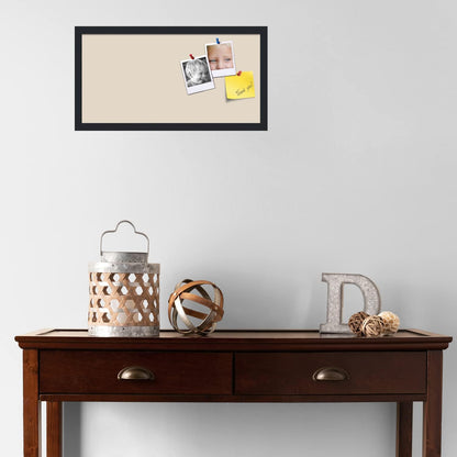 PinPix 24x12 Inch Cork Bulletin Board. This Decorative Framed Pin Board Comes with Desert Pastel Design and a Satin Black Frame. Ideal for Home Office Decor or Message Board (PinPix-1815)