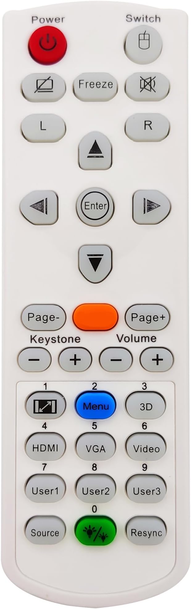 SP.70103GC01 Projector Remote Control for Optoma BR431, DH1012, EH341, HD29HLV, HD39HDR, HE35, W316ST, W351, W402, X316ST, X351, X402