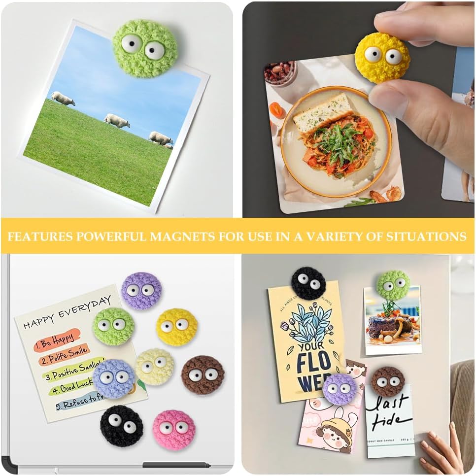 rhinocats 16Pcs Fridge Magnets, Colorful Decorative Resin Simulation Cookies Refrigerator Magnets, Cute Whiteboard Magnets for DIY Kitchen Office