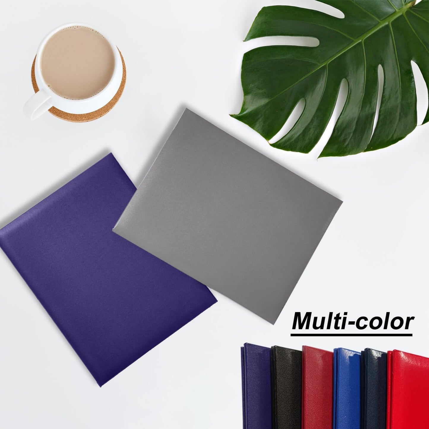 Certificate Holders 8.5"x11" Graduation Diploma Cover Document Leather Folders,Grey-5 Pack