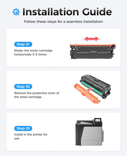 654X 654A Toner Cartridge Set 4-Pack High Yield Replacement for HP 654X 654A CF330X CF331A CF332A CF333A Compatible with HP Color LaserJet Enterprise M651dn M651n M651xh Printers Ink Black Cyan Yellow