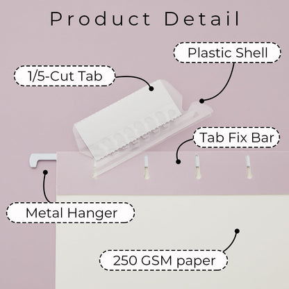 Y YOMA 6 Pack Gradient Hanging File Folders Letter Size Decorative Hanging Folder Pretty File Folder Organizer for Filing Cabinet Office Home with 1/5-Cut Adjustable Tabs, Dusty Violet