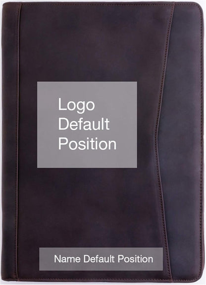 Personalized Leather Portfolio Padfolio for Men, Engraved Gifts for Father's Day for Husband from Wife, Customized Leather Gifts Present for Son/Dad, for Birthday, Dark Brown