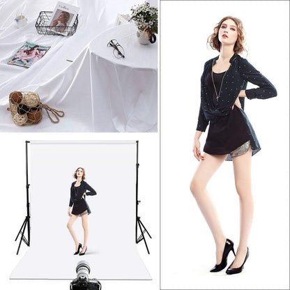 HEMMOTOP White Photo Backdrop, 6x9 ft White Background for Photography, Seamless Screen Backdrops for Photoshoot, Easter, Birthday Party, Video Recording, Photos, Projector (Backdrop only)