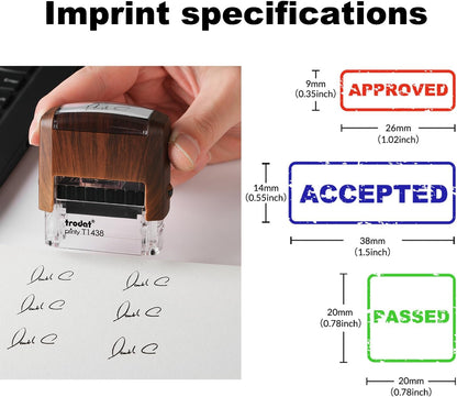 Custom Stamp-Rubber Stamps Custom,self Inking Stamps Personalized-Address Stamps Self Inking Personalized, Signature Stamp for Business, Office, Personal Use (0.35inch x 1.02inch)