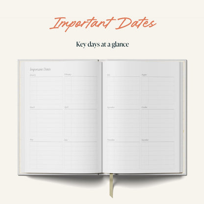 Yop & Tom Undated Daily Planner (A5) - Productivity Planner - Weekly and Daily Organizer with Time Slots - Cherries