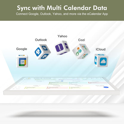 24" Digital Wall Calendar Chore-Chart-for-Planner - Touchscreen Display Smart Calendar for Family Monthly/Weekly Planner, To Do List Notepad, Streamline Household Organization, Desk Mount Included
