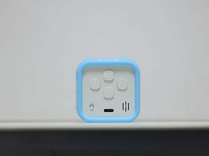 FCXJTU Rotating Pomodoro Cube Visual Timer 5, 25, 10 50 Minutes Preset, Rechargeable Desk Productivity Flip Timer w/Silicone Cover Custom Countdown, Silent Mode for ADHD, Study, Work, School(Blue)