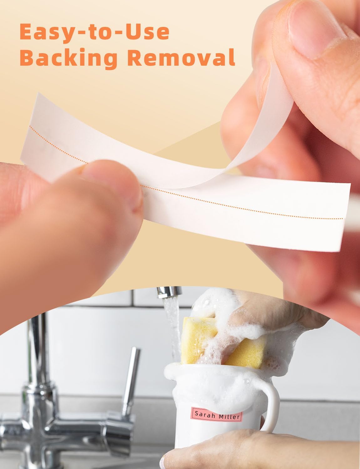 MakeID E1 Q1 Label Maker Tape Refills, 16mm x 4m (0.63" x 13') Continuous Sticker Thermal Laminated Waterproof Self-Adhesive Multipurpose Labeling Tape Replacement