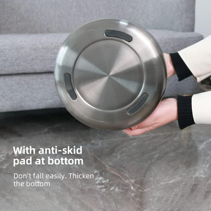 10 L/2.6Gallen,Swing Lid Trash Can,Brushed Stainless Steel Garbage Can with Flipping Lid,for Bathroom, Kitchen,Living Room,Bedroom,Hotel (Black Gold)