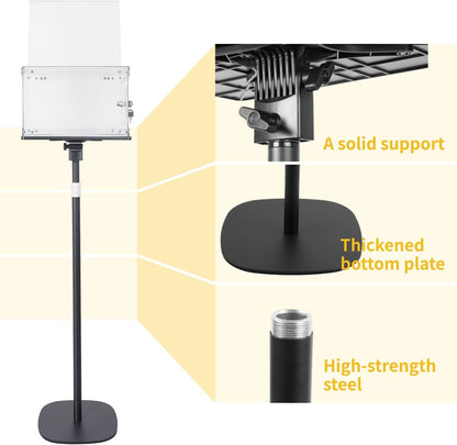 Suggestion Box with Stand, Floor Standing Offering Boxes for Church, Sign Holder, Heavy Duty Metal Base, Donation Boxes Locking Ballot Collection Safe Box for Election Voting Contest