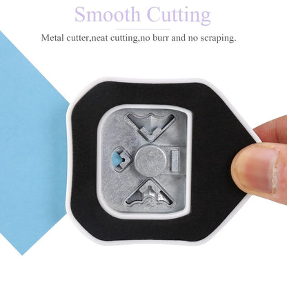 LOONENG 3 Way Beauty Shape Corner Punch, 3 in 1 Corner Paper Punch for Paper Crafts, Laminate, Cardstock, Business Card, DIY Projects, Photo, Card Making and Scrapbooking