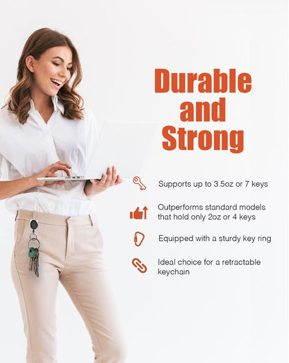 Retractable ID Badge Holder with Clip Badge Reels, Clear ID Card Holder (2 Pack)