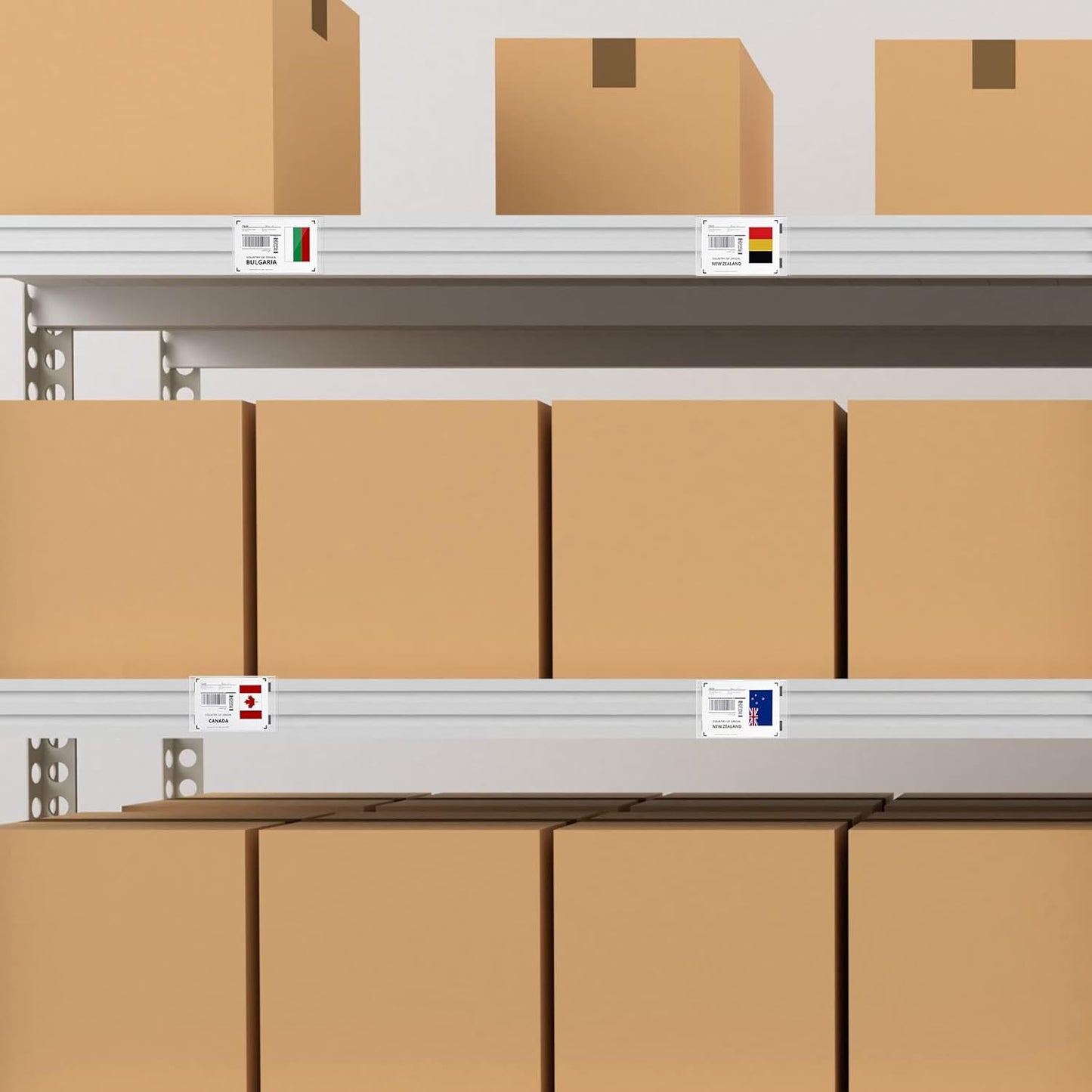 Ctosree 50 Pcs Magnetic Sign Holder Pallet Rack 5.5 x 3.5 Inches Magnetic Label Holder Clear Double Sided Window Display Frame Easy Front Opening for Window Door Office Schedule Store Home