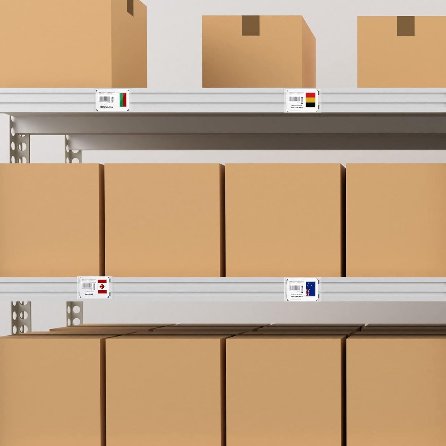 Ctosree 100 Pcs Magnetic Sign Holder Pallet Rack 5.5 x 3.5 Inches Magnetic Label Holder Clear Double Sided Window Display Frame Easy Front Opening for Window Door Office Schedule Store Home