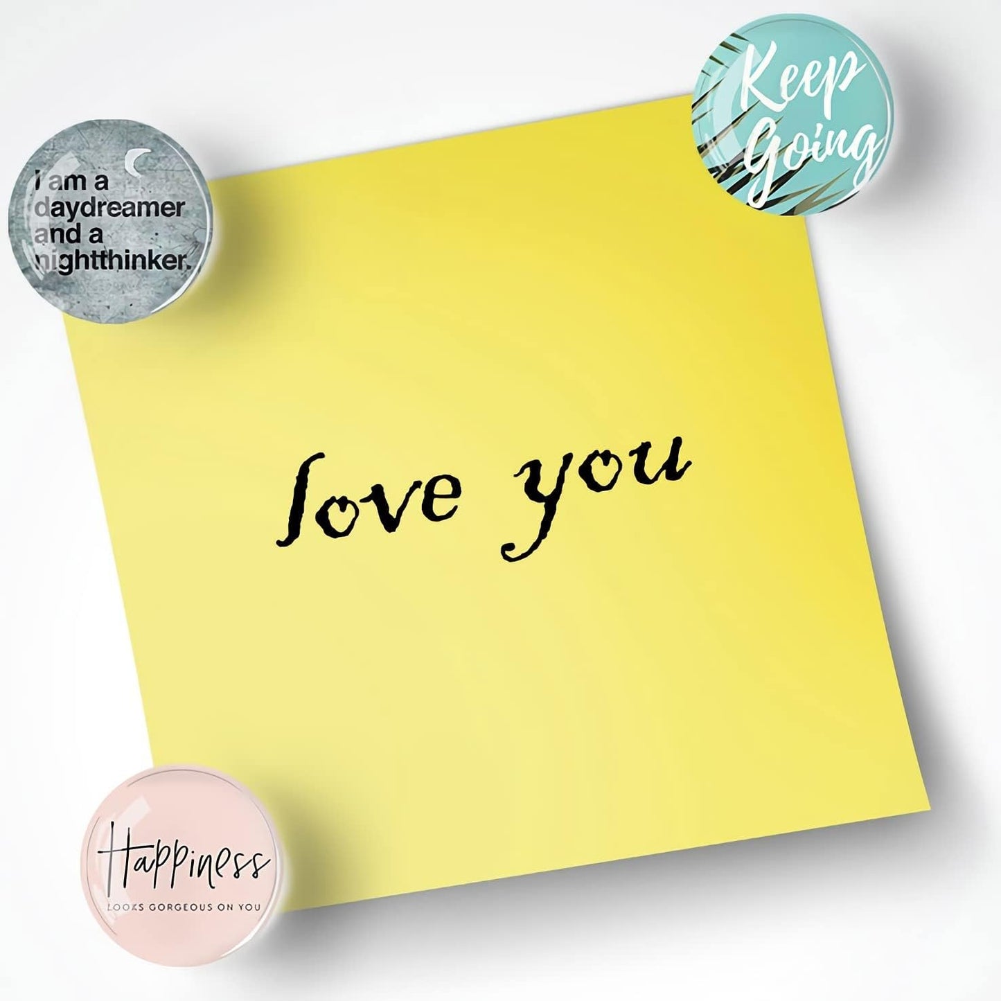 12Pcs Glass Strong Magnetic Refrigerator Magnet Fridge Sticker,Motivational Fridge Magnets Decoration for Crafts,Strong Fridge Magnets for Kitchen, School,Office Whiteboard, Cabinet and Dishwasher