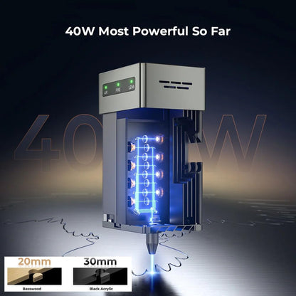 CREALITY FALCON2 40W Laser Engraver Machine with Air Assist, 240W Laser Engraver and Cutter Machine for Wood Metal Crafting Customized Gift and Batch Produce