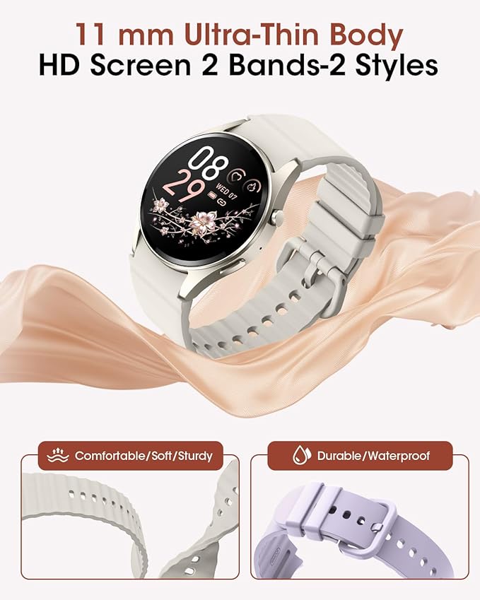Smart Watches for Women/Men (Make/Answer Calls), Fitness Smart Watch with Heart Rate/SpO2/Sleep Monitor, Pedometer Tracker, 110+ Sport Modes Fitness Tracker Watch, Smartwatch for Android and iPhone