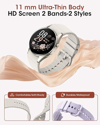 Smart Watches for Women/Men (Make/Answer Calls), Fitness Smart Watch with Heart Rate/SpO2/Sleep Monitor, Pedometer Tracker, 110+ Sport Modes Fitness Tracker Watch, Smartwatch for Android and iPhone