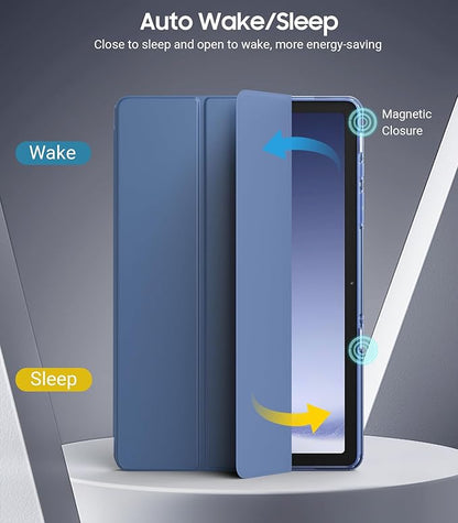 TiMOVO Case for Samsung Galaxy Tab A9+/A9 Plus 11" 2023, Slim Soft TPU Translucent Frosted Back Protective Cover for Galaxy Tab A9+ Tablet SM-X210/X216/X218, Auto Wake/Sleep, Navy Blue