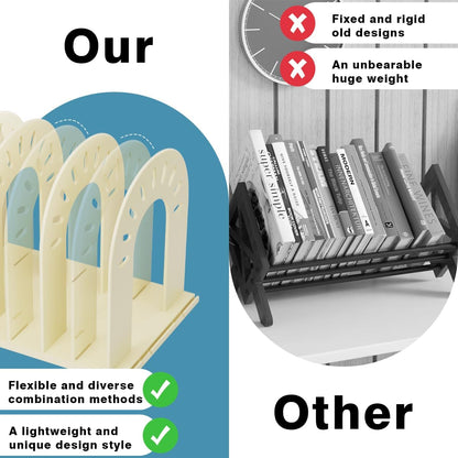 Desk Organizer,Magazine Holder,Desktop File Organizer,Magazine File Holder,Adjustable Vertical File Sorter for Office School and Classroom (white)