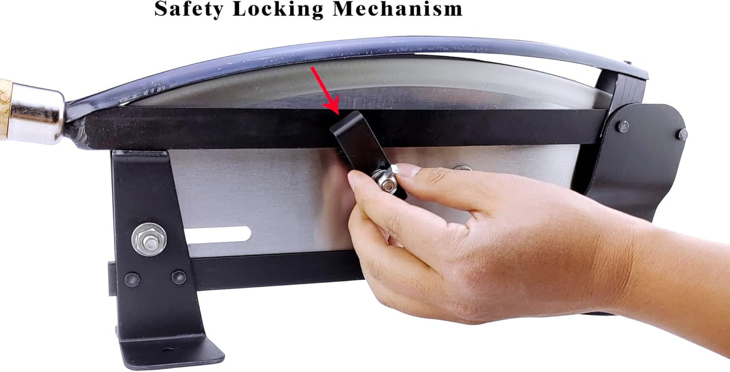 Fresh Flower Stem Cutter, Stainless-Steel Flower Cutters for Stems, Heavy Duty 14 Inch Blade with Safety Latch, Commercial Grade Table Mountable Cutting Machine for Florists, Farmer, Floral Shop Use