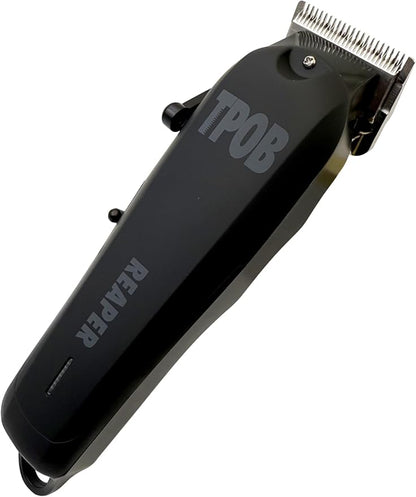 TPOB Slime 2 Ghost Black Clipper Trimmer Set Barber Hair Clippers for Men 6800 RPM with Rubber Case (Black)