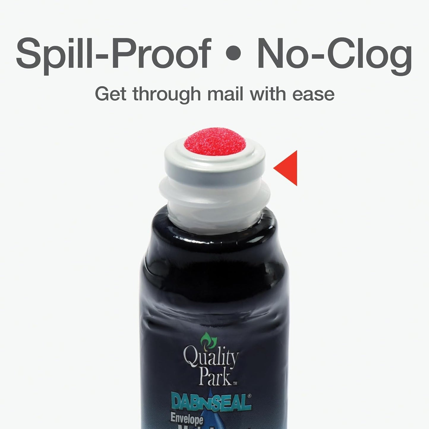 Quality Park Bulk Dab-N-Seal Envelope Moistener with Adhesive, for Securely Sealing Envelopes, Paper Crafts & More, 50mL Bottles, 12 Pack (QUA46062)