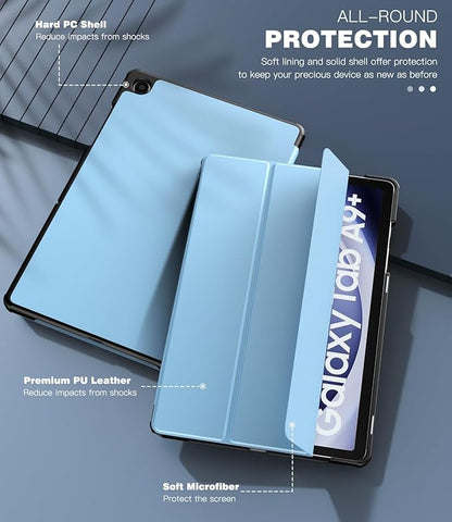 TiMOVO Case for Samsung Galaxy Tab A9+/A9 Plus 11 Inch 2023, Slim Lightweight Stand Hard Back Shell Protective Cover for Galaxy Tab A9+ Tablet SM-X210/X216/X218, Auto Wake/Sleep, Sunny Sky Blue