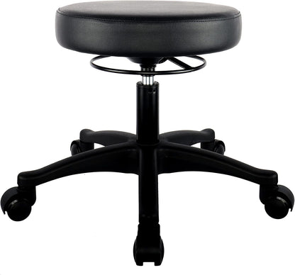 TAKE UR SEAT® 15" Table Height Adjustable Round Seat Stool Heavy Duty Built and Shipped Within 24 Hours, Spa, Medical, Lab, Black (Self-Braking Caster)