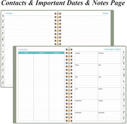 2026 Appointment Book & Planner - Hourly Planner from January 2026 - December 2026, Weekly Appointment Book 2026 with 30-Minute Interval, 6.4" x 8.5", Green