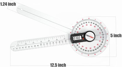 GemRed 12" Digital Goniometer for Joint Range of Motion ROM Measurement(GR311 New Version)