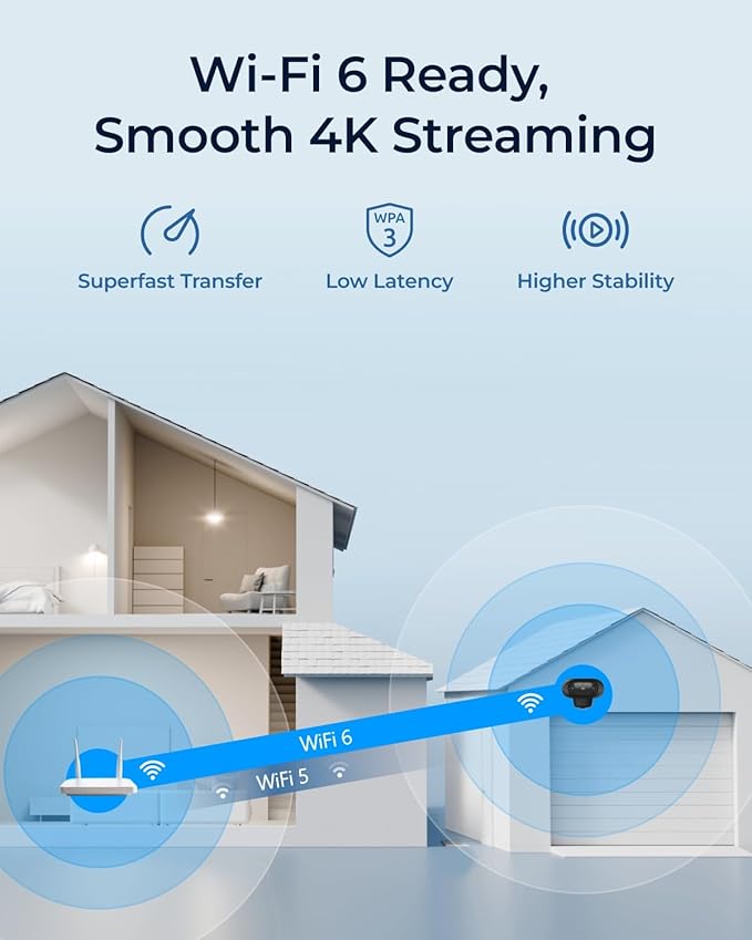 REOLINK Argus 4 Pro Black, 4K Dual-Lens 180° Solar Security Cameras Wireless Outdoor, 8MP ColorX Night Vision for Home Surveillance, 5G/2.4GHz WiFi, AI Detection, No Subscription, Home Hub Compatible
