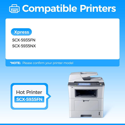 MLT-D206L Toner Cartridge Black 2-Pack High-Yield Replacement for Samsung MLT-D206L D206L 206L Compatible with Samsung SCX-5935FN SCX-5935NX Laser Multifunctional Printer, 10,000 Pages Monochrome Ink